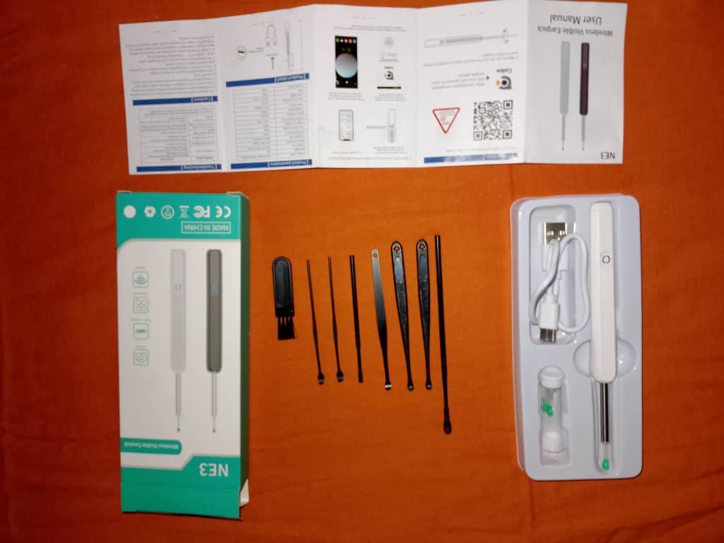 Kit de Nettoyage des Oreilles avec Caméra et Lumière LED NE3